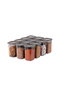 Hermia Juego de 12 Cajas de Almacenaje 1200 ml Antracita